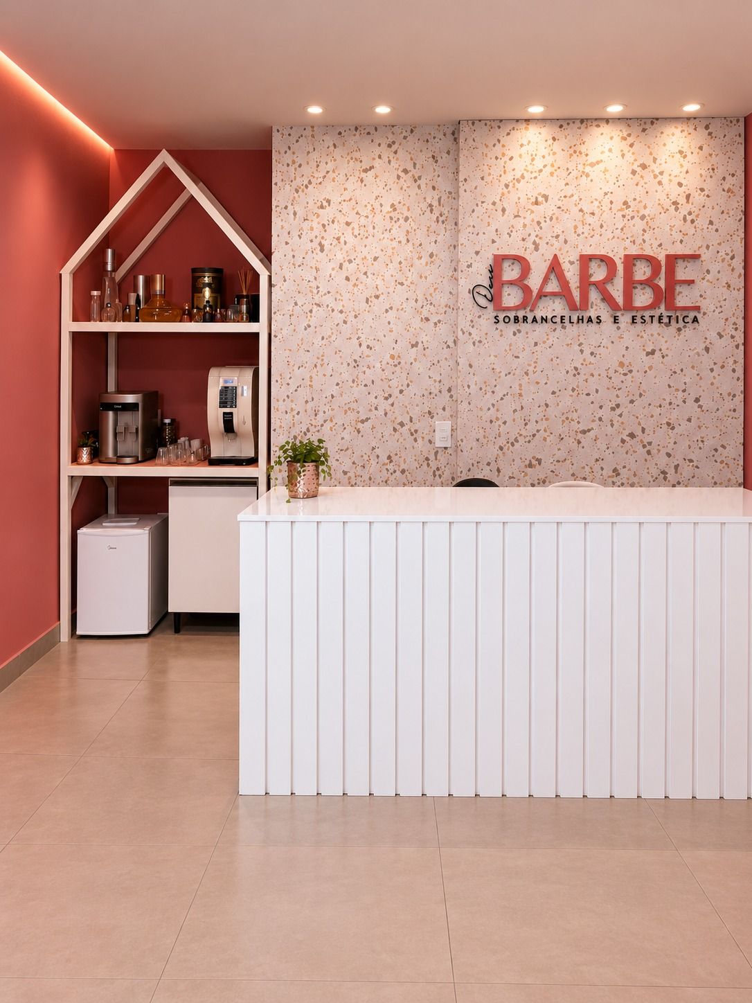 Recepção da Clínica da Barbe em Bauru